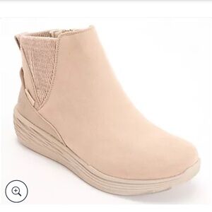 RYKA SIDE ZIP WATER REPELLENT SNEAKER NOELLE BOOTS TERRA TAUPE 8.5 WIDE NEW